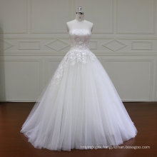 Beaded Belt A-Line V-Neck Bridal Gown Wedding Dress (XF16030)